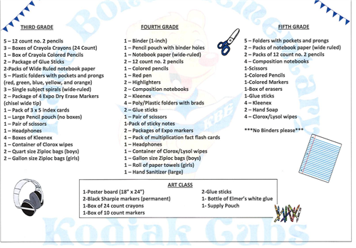 supply list